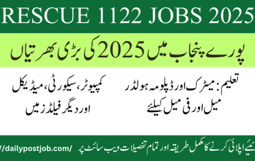 Rescue 1122 Jobs 2025 in Pakistan – Emergency Service Careers